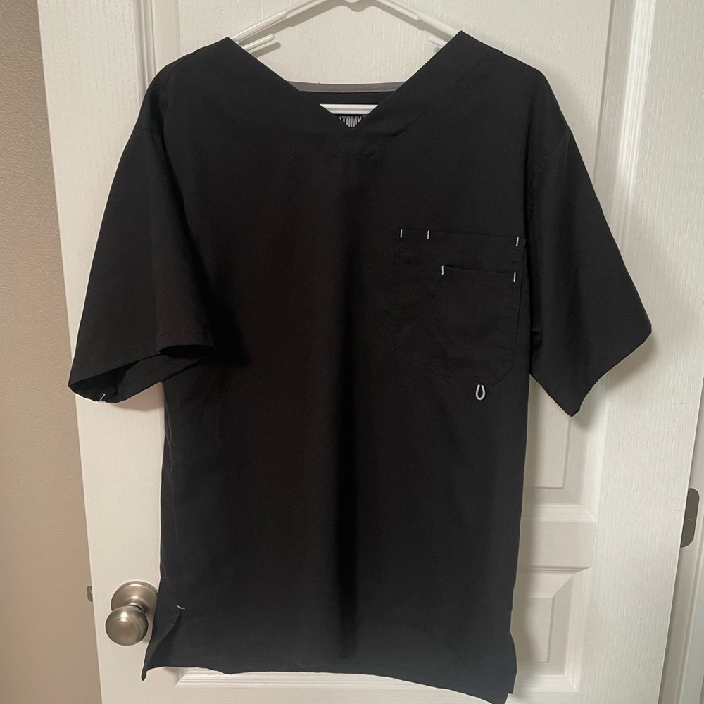 Men's Grey’s Anatomy by Barco Black Scrub Top